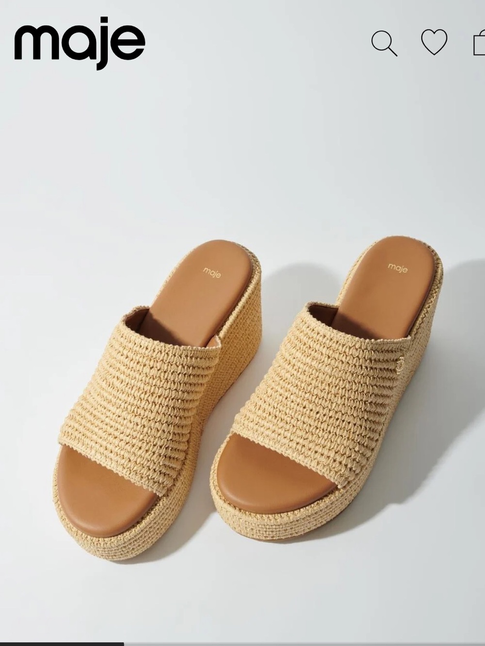 Maje Platform Mules Size 9